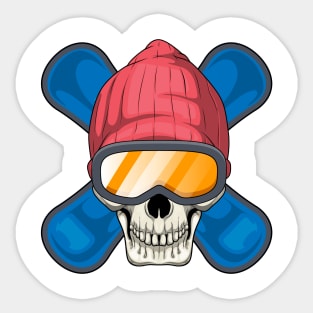 Skull Snowboard Winter sports Sticker